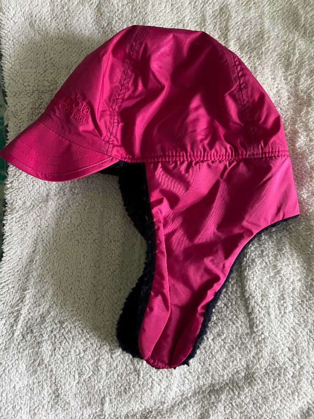 Columbia Trapper Hat for kids, lined pink S/M